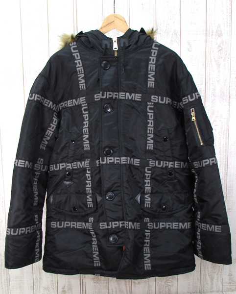 128BH SUPREME LOGO TAPE N-3b PARKA シュプリーム 18AW