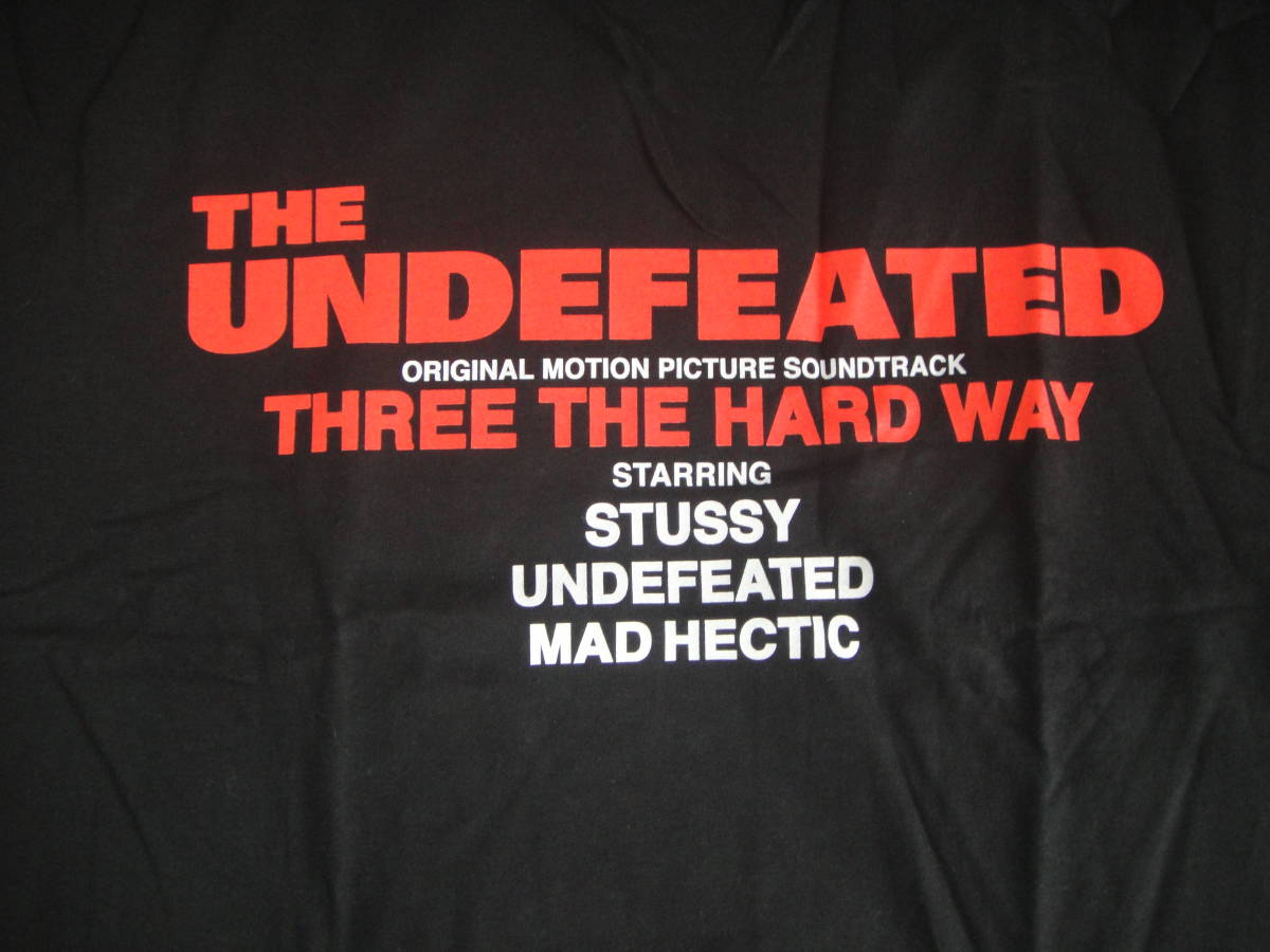 ステューシー　stussy × undefeated × madhectic 3THEHARDWAYT 黒　L　新品.タグ付き　コラボ　アンディフィーテッド　マッドヘクティク_画像4