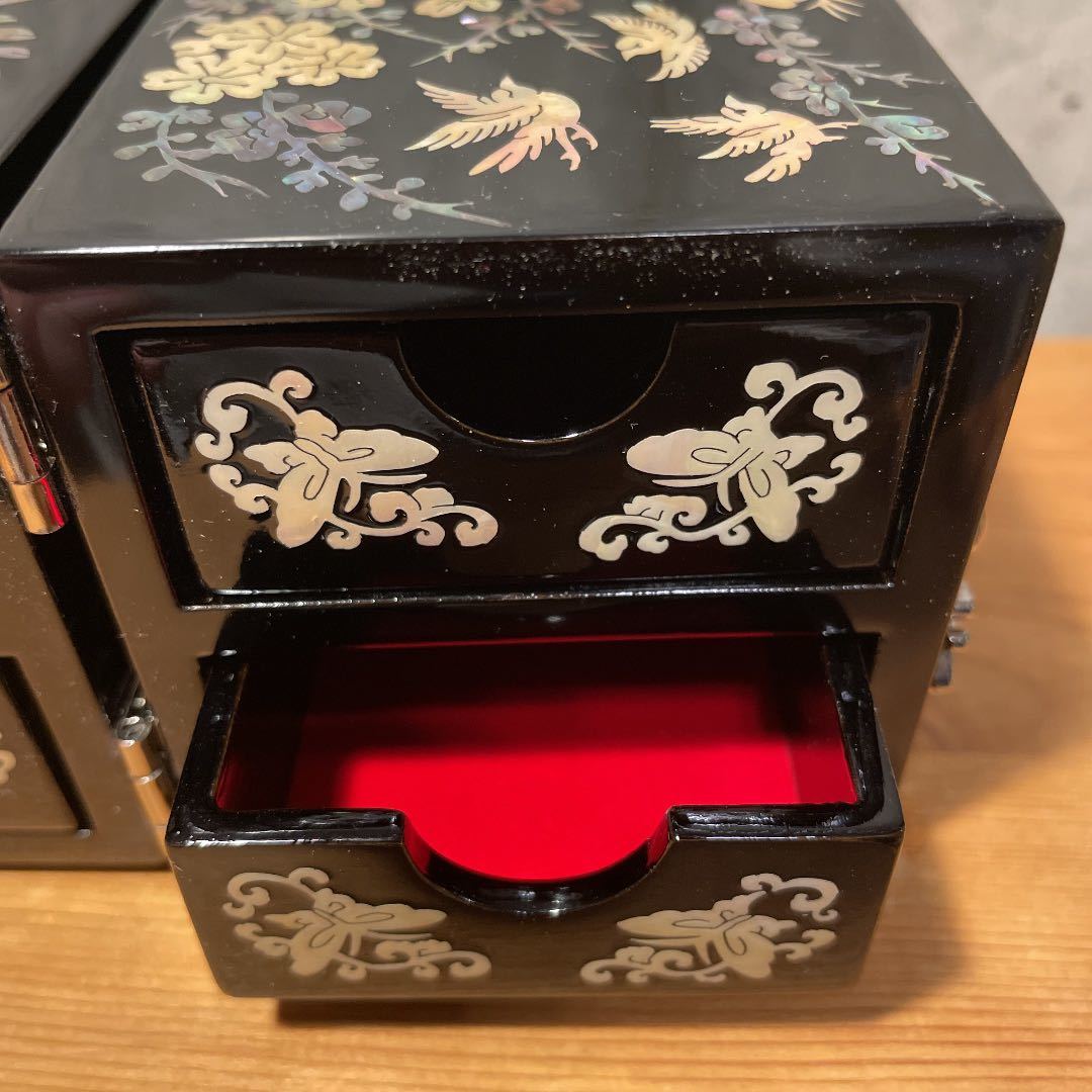 韓国伝統工芸品 螺細漆器 引き出し式小物入れ | www.yourpoll.co.uk