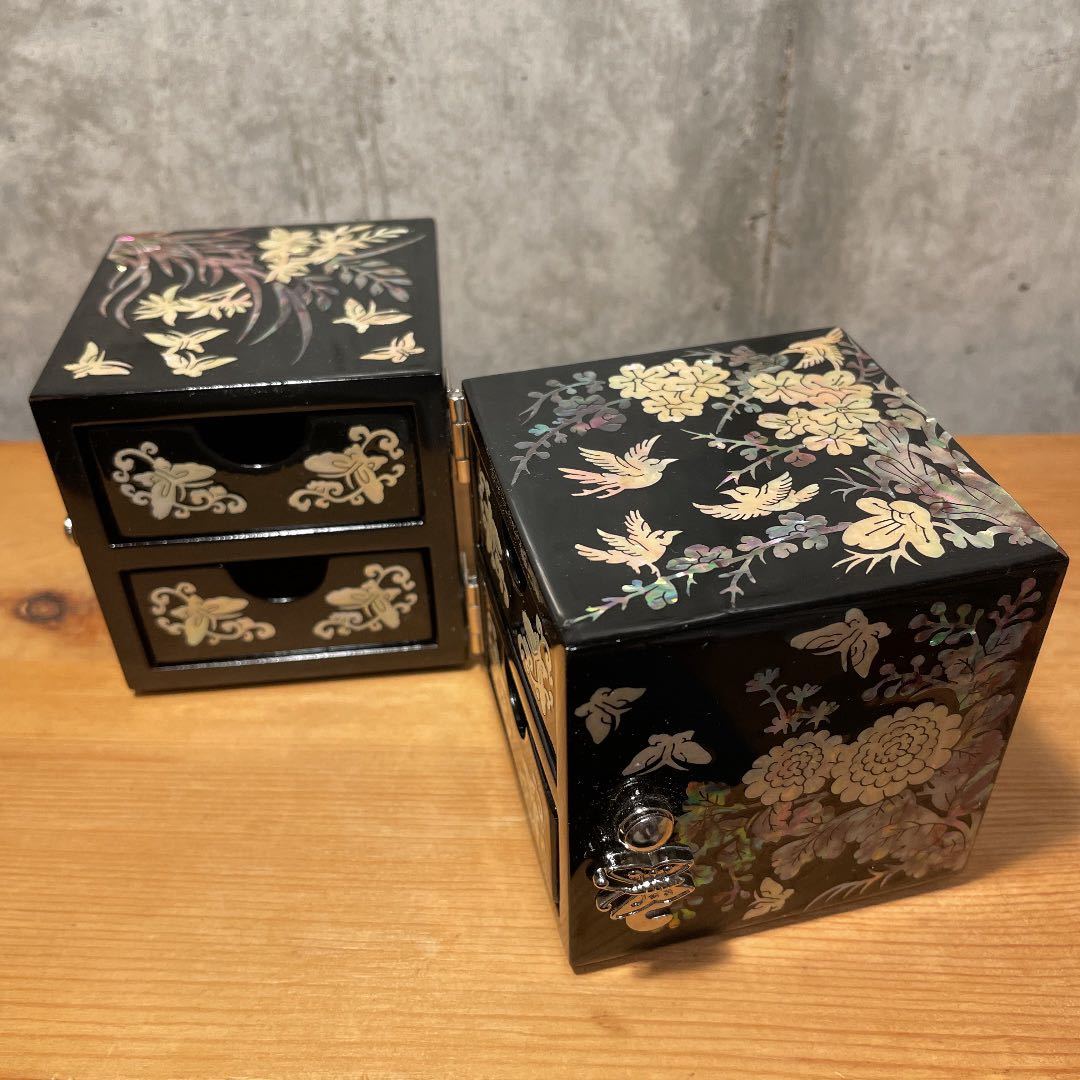 韓国伝統工芸品 螺細漆器 引き出し式小物入れ | www.yourpoll.co.uk