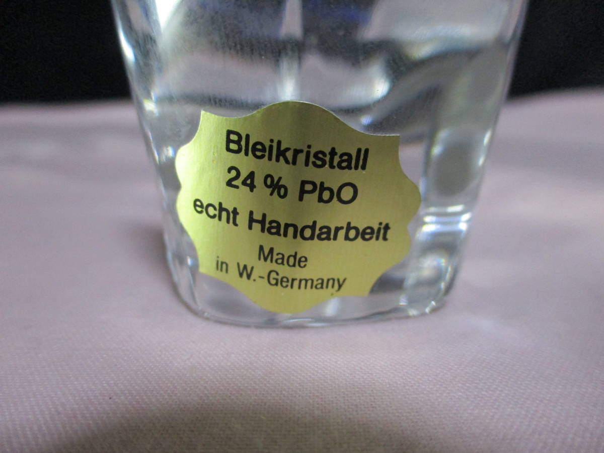 鶯】　BLEIKRISTALL HANDARBEIT W-GERMANY 24％PbO クマの置物　熊　ベア　ドイツヴィンテージクリスタルガラス　未使用_画像7