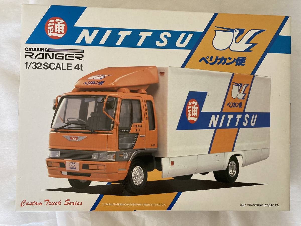 アオシマ 日通ペリカン便クルージングレンジャー 1/32 Yahoo!オークション - 当時物 未開封品 ・アオシマ 1/32 日野