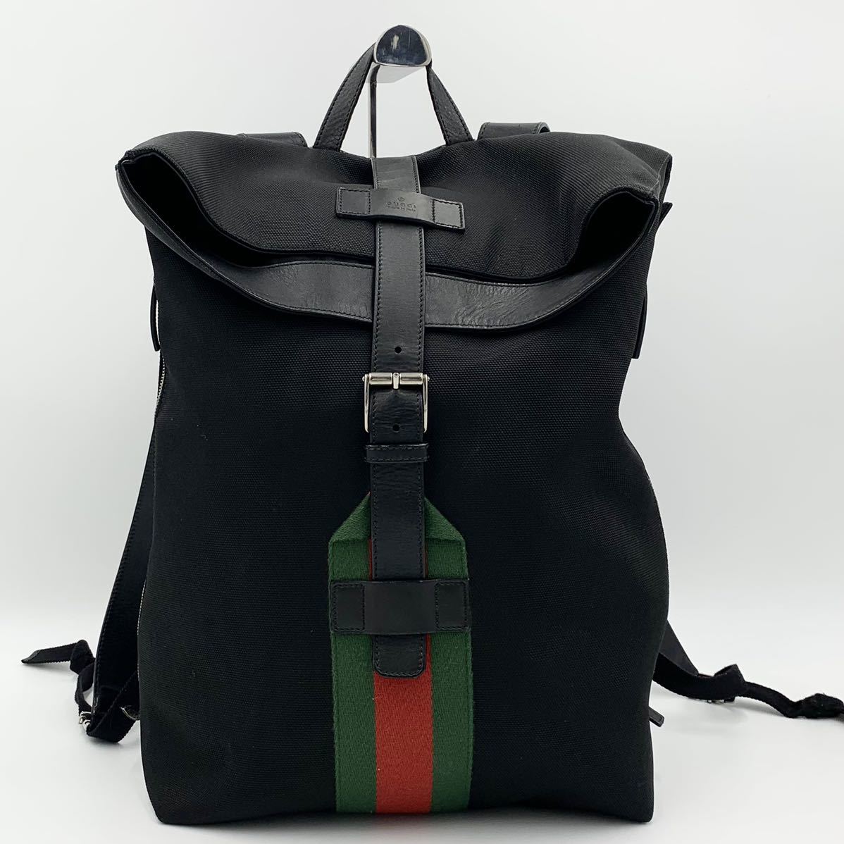 1円 超希少 美品 GUCCI グッチ テクノキャンバス リュック バック