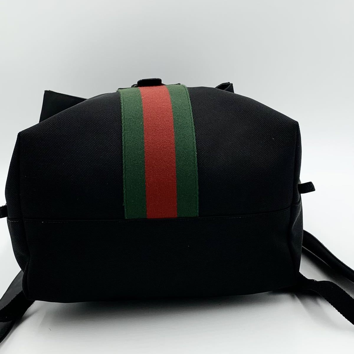 1円 超希少 美品 GUCCI グッチ テクノキャンバス リュック バック