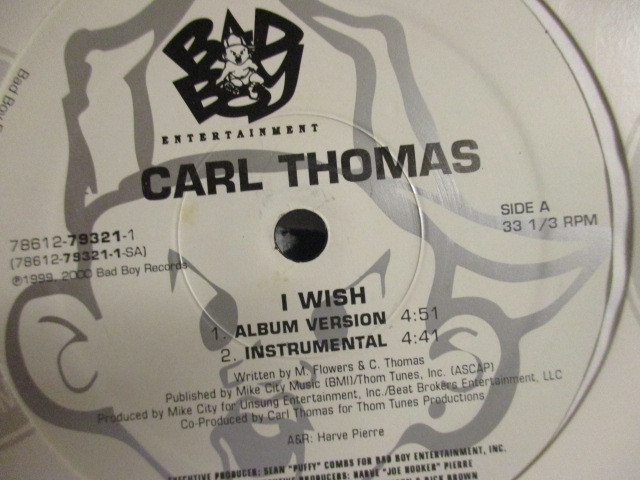 Carl Thomas ： I Wish 12'' (( Album Ver. / 落札5点で送料無料_画像2