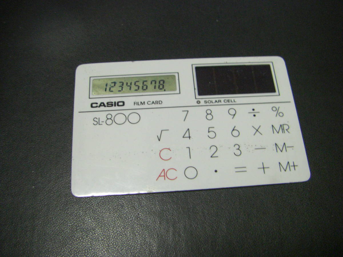 カシオ SL-800 ＣＡＳＩＯ カード型電卓 カード電卓 フィルムカード ソーラー 白色 昭和 - www.csbucal.com.br