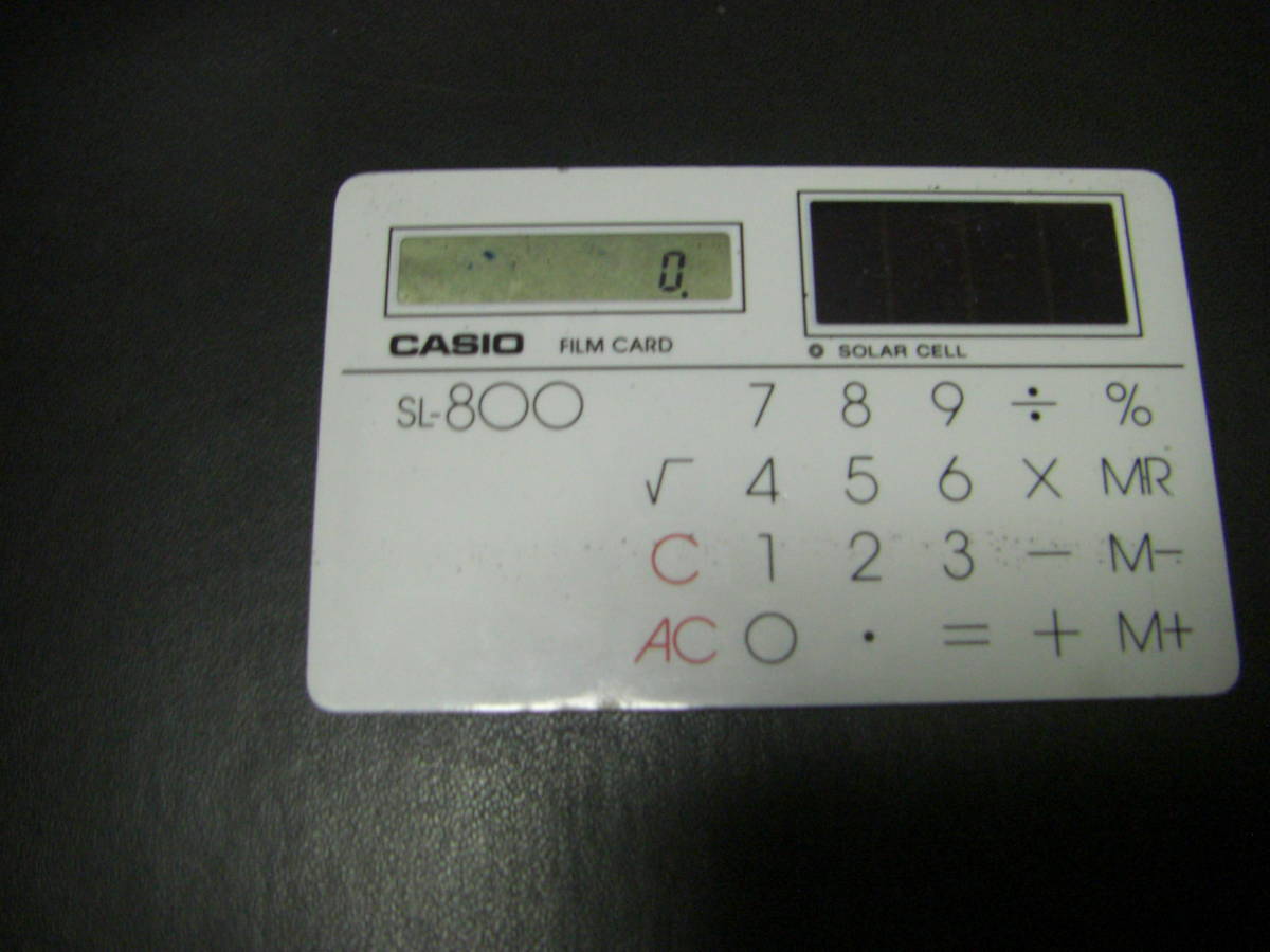 カシオ SL-800 ＣＡＳＩＯ カード型電卓 カード電卓 フィルムカード ソーラー 白色 昭和 - www.csbucal.com.br