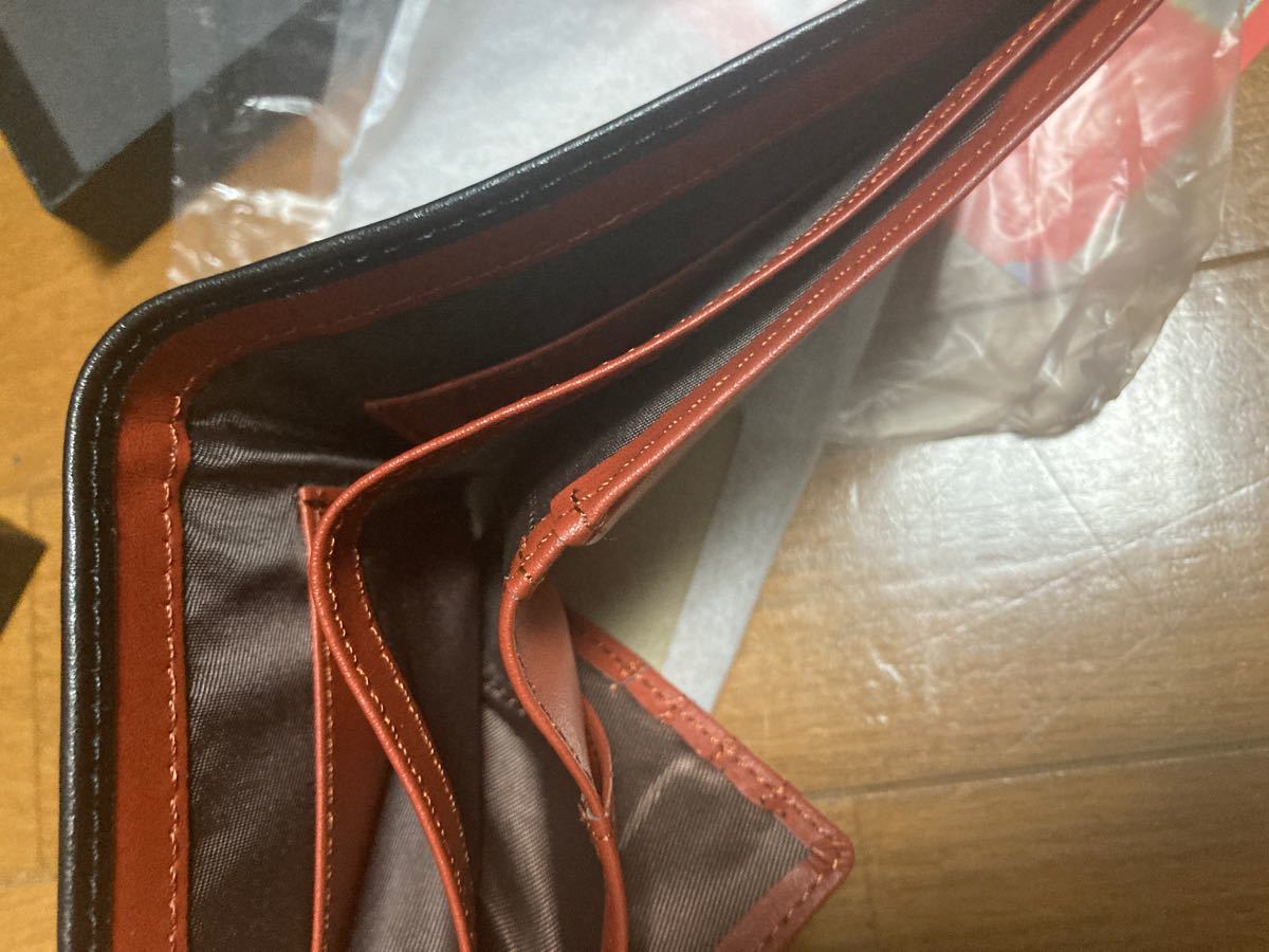 [ecoofee] 財布 メンズ 二つ折り 本革 薄い ボックス型