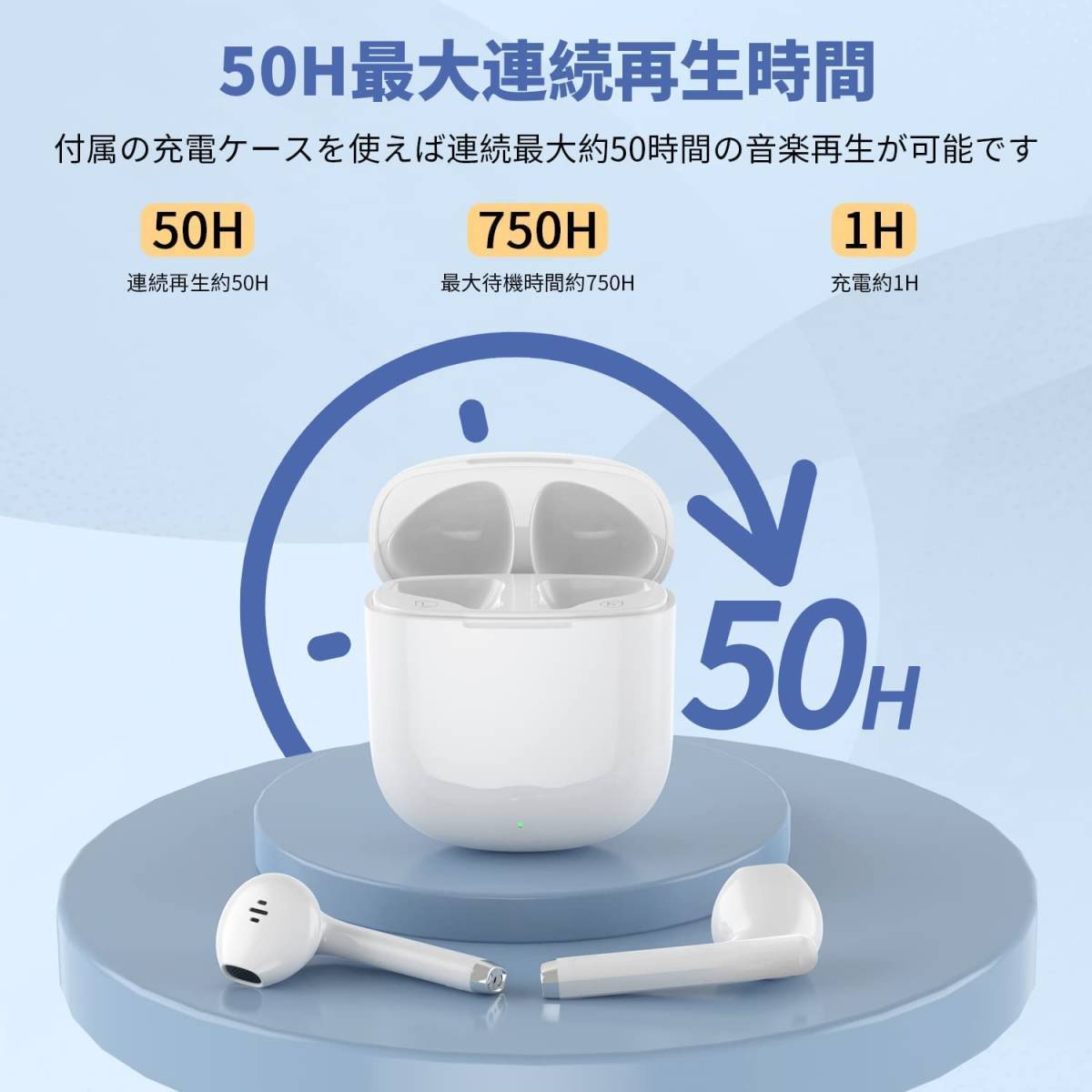 613 【ジャンク】 Bluetoothイヤホン ワイヤレスイヤホン ブルートゥースイヤホン Hi-Fi Bluetooth 5.1 EDR搭載 音量調整可能_画像5