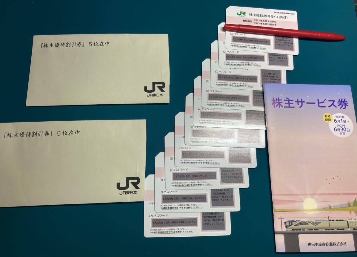 特価NEW】 JR東日本旅客鉄道 株主優待割引券(4割引)4 枚&株主
