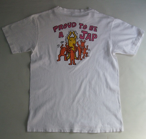 VINTAGE 当時物 80s キースヘリング Keith Haring Tシャツ 中古品 1987 U.S.C JAPAN CLUB ビンテージ 入手困難 _画像3