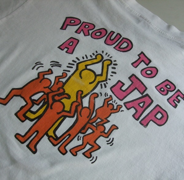 VINTAGE 当時物 80s キースヘリング Keith Haring Tシャツ 中古品 1987 U.S.C JAPAN CLUB ビンテージ 入手困難 _画像1