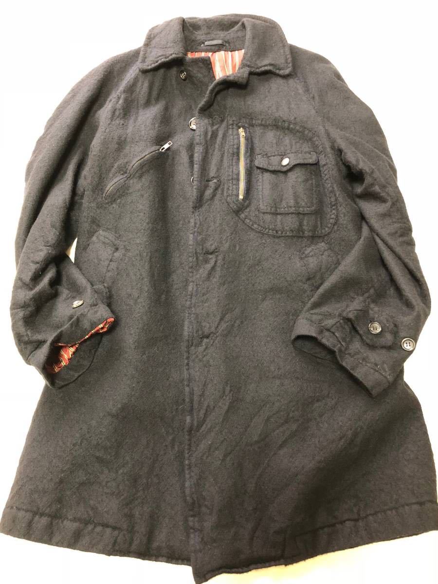 希少名品 超美品 COMME des GARCONS HOMME AD2005 縮絨ライダース