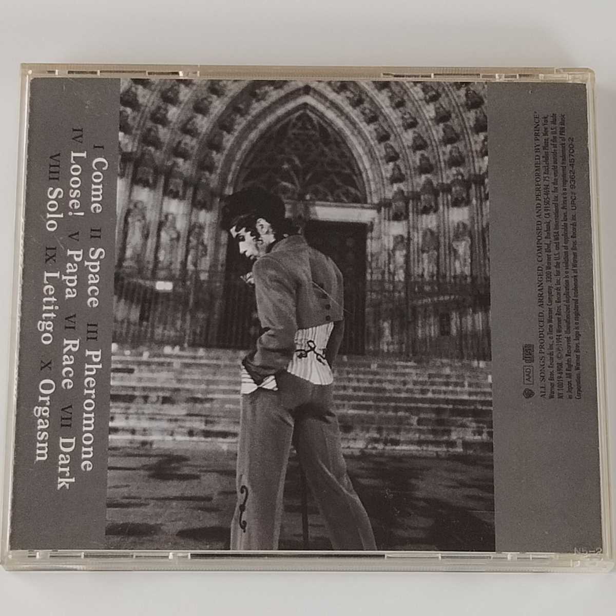 【国内盤CD】PRINCE / 1958 ～ 1993 COME (WPCR-55) プリンス / カム 1994年 殿下アルバム _画像3