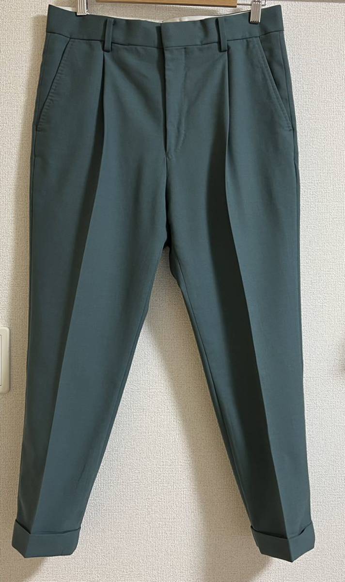 WACKOMARIA PLEATED TROUSERS (TYPE-1) DORMEUL グリーン ワンタック