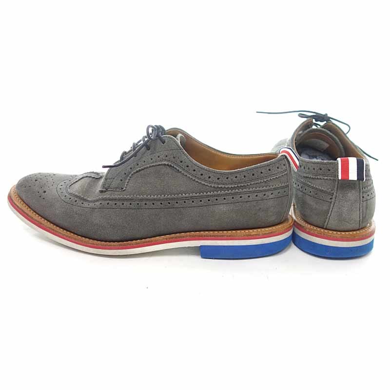 期間限定トムブラウン/THOM BROWNE スウェード レザー ウイングチップ