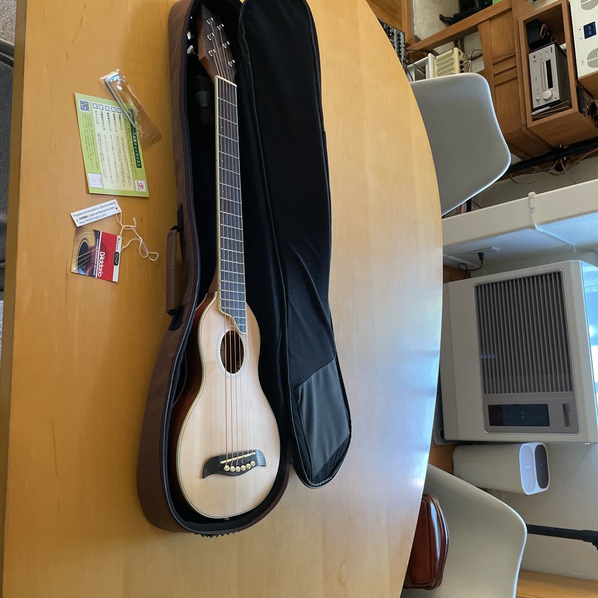 極美品 ワッシュバーン Washburn ROIOSK-A トラベルギター ナチュラル ソフトケース 保証書 ROVER おすすめ 楽器 機材 動作確認済み