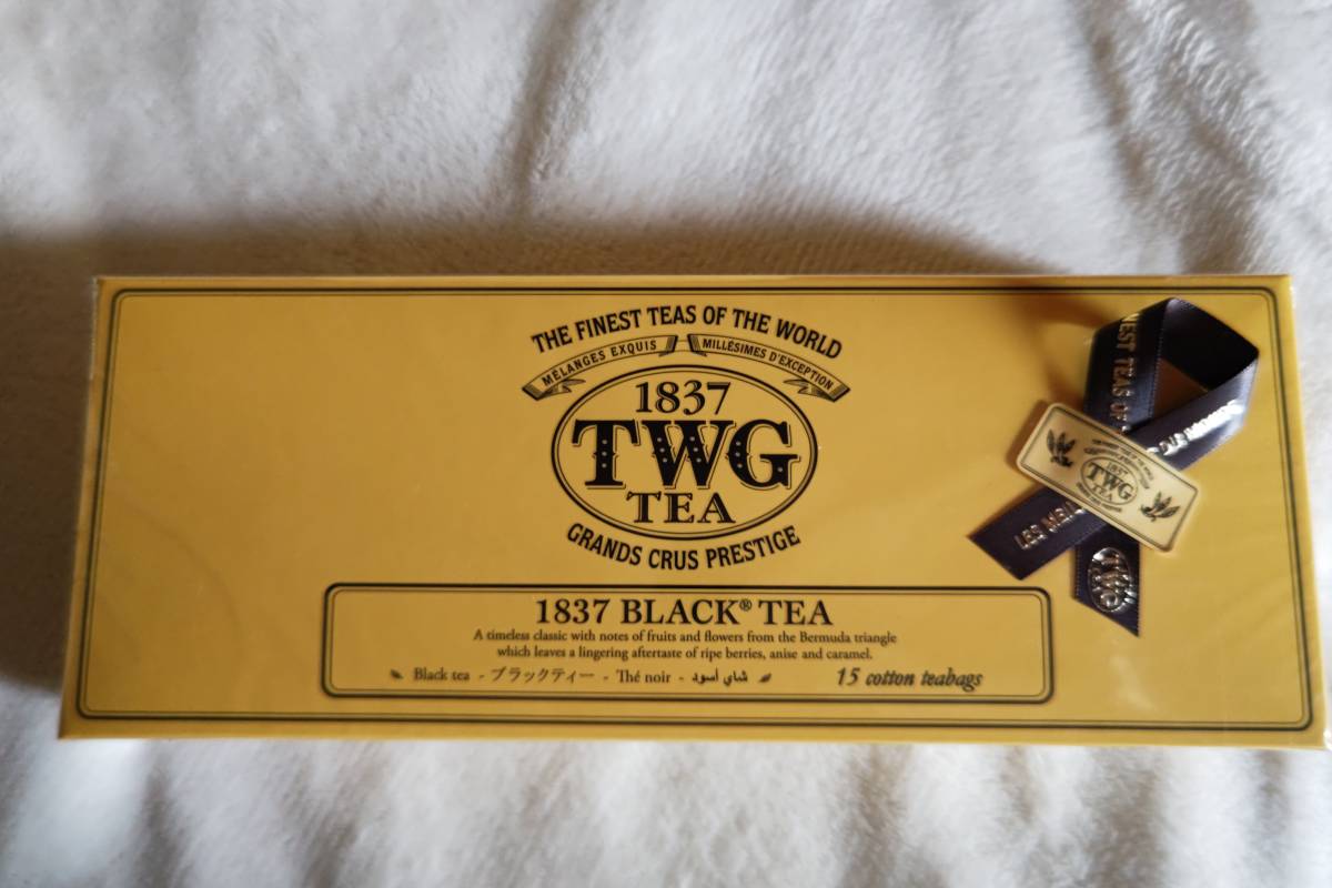 1837 TWG TEA 紅茶　ブラックティー　ティーバッグ　シンガポール　賞味期限2024年9月 37.5ｇ　高級　新品未開封　紙袋付き　即決_画像1