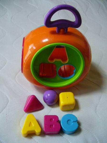  solid block 0^* ABC 6 piece entering carrying handle attaching intellectual training toy 