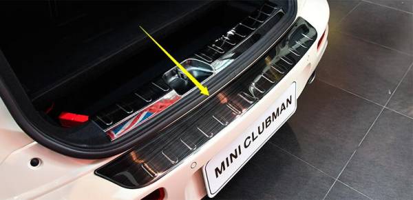 BMW mini ミニ F54 専用 トランク ガードプロテクター ステンレス 黒_画像2