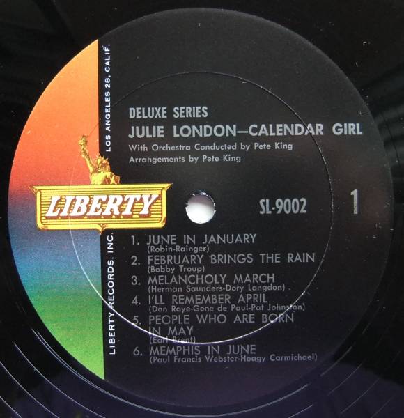 ◆ JULIE LONDON / Calendar Girl ◆ Liberty SL-9002 (color) ◆_画像3