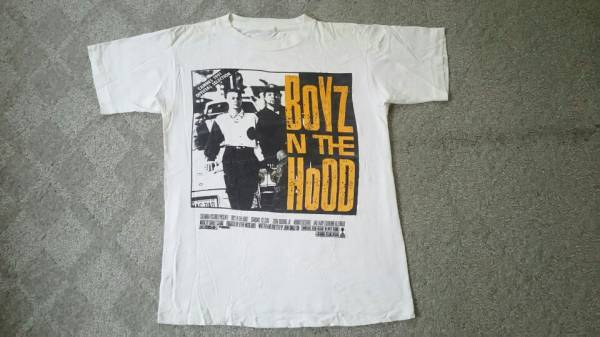 当時物 91s 90s BoyzNTheHood ボーインズンザフッド Tシャツ 白 S程度 / N.W.A EAZY-E ICECUBE hiphop ヒップホップ
