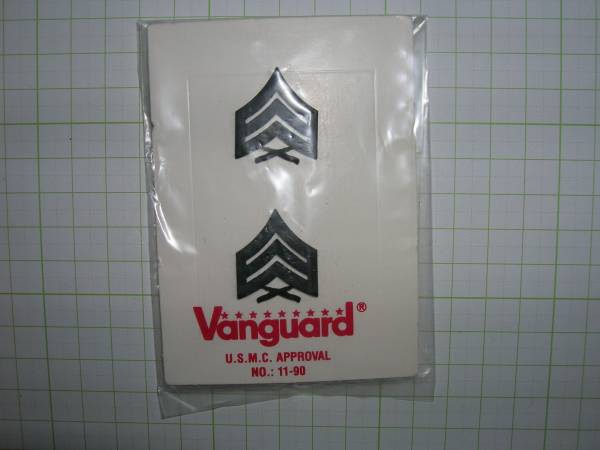 U.S.Marine Corps Sergeant 階級章・ Black Metal (Vanguard) １点物 在庫限り_画像1