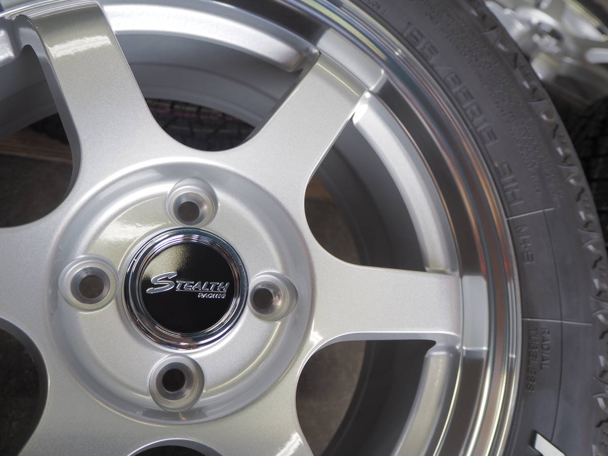 ☆マッドスター☆175/65R15 6.5J+38 4H100 新品 人気 ホワイト ☆マッドスター☆175/65R15 6.5J+38 4H100 新品 人気 ホワイト