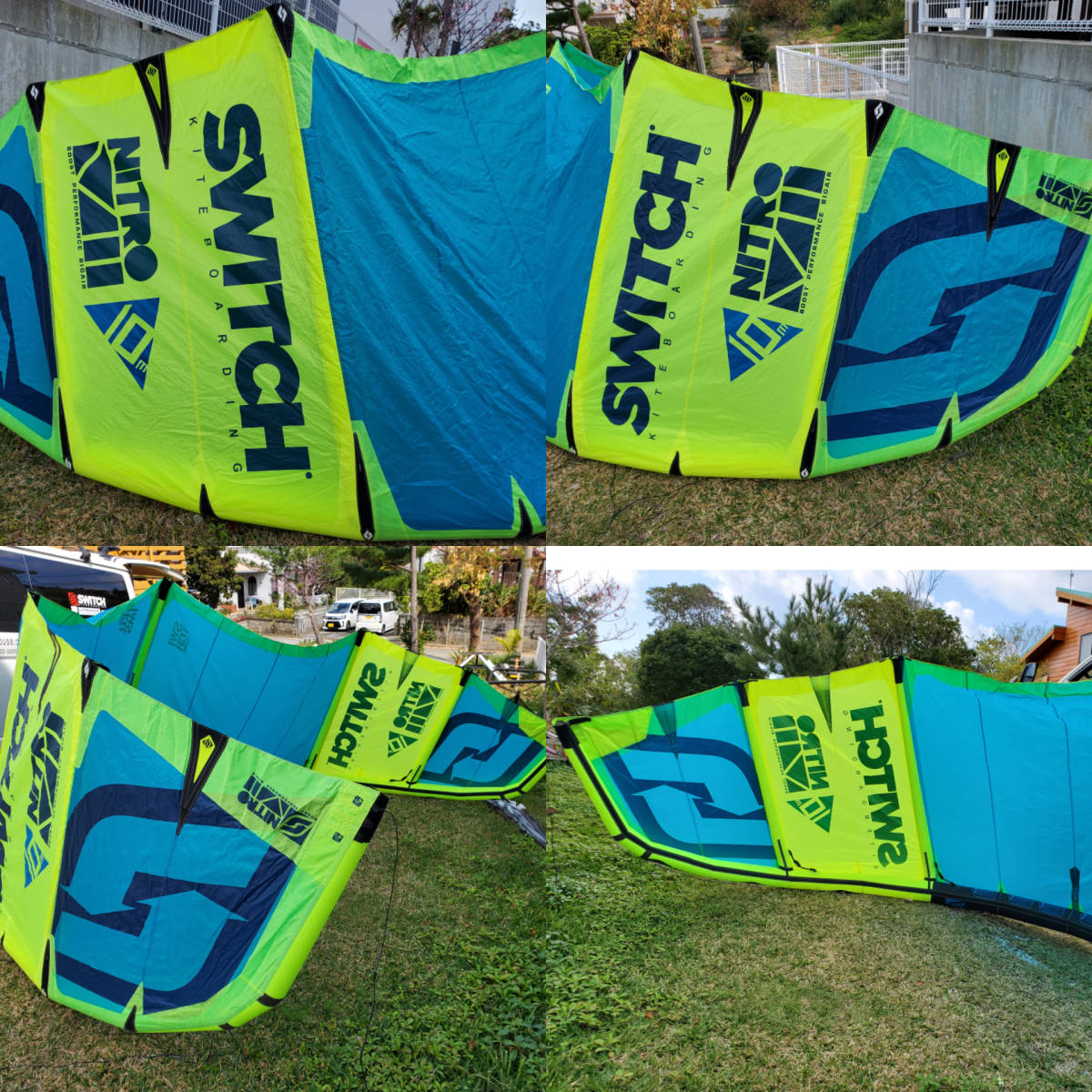 2021 Switch nitro 9 meter kiteboarding kitesurfing kite カイトサーフィン用カイト 4行 カイト＆バッグ _画像6