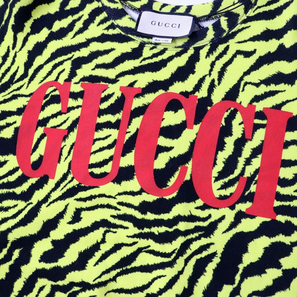 未使用品◇正規品 GUCCI グッチ 19SS 469250 ロゴ×ゼブラ柄 オーバー