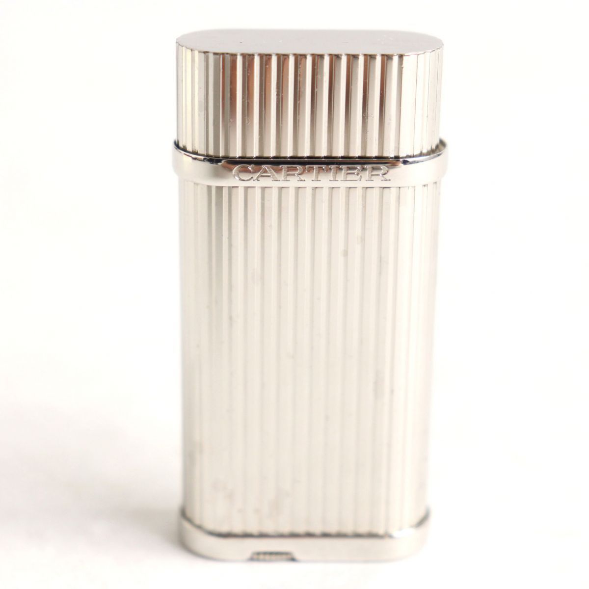 良品□スイス製 Cartier カルティエ ゴドロン ストライプエンボス