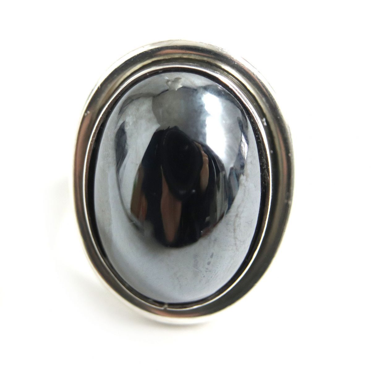 【日本限定モデル】アクセサリー良品▽Georg Jensen ジョージジェンセン 46A SV925×ヘマタイト リング