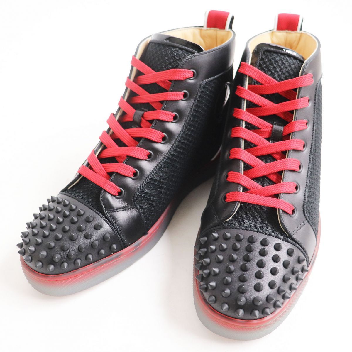 極美□伊製 クリスチャンルブタン 1200179 FUN LOU SPIKES FLAT