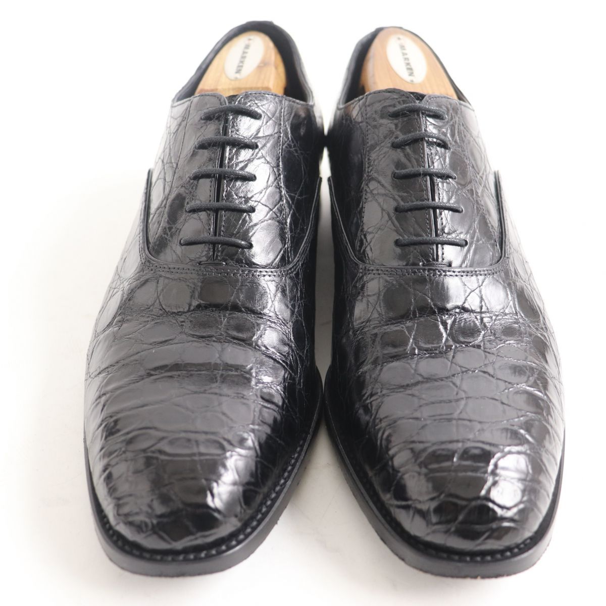 極美品□伊製 PRADA プラダ 2EB165 クロコダイルレザー 内羽根