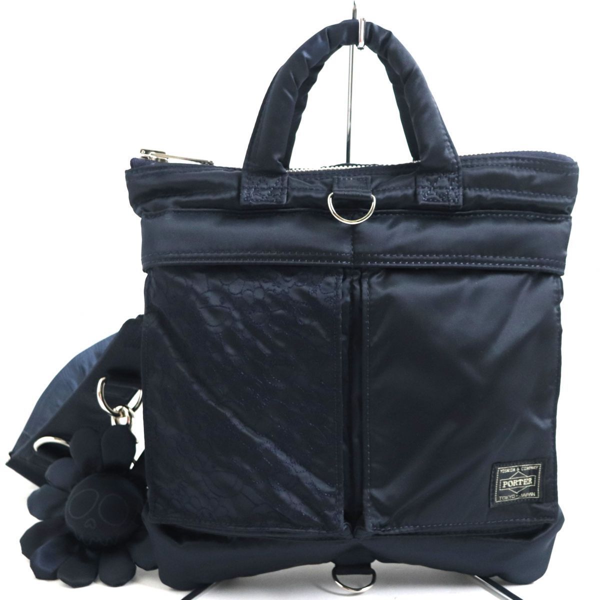 極美品▽PORTER ポーター 村上隆 コラボ タンカー HELMET BAG S お花