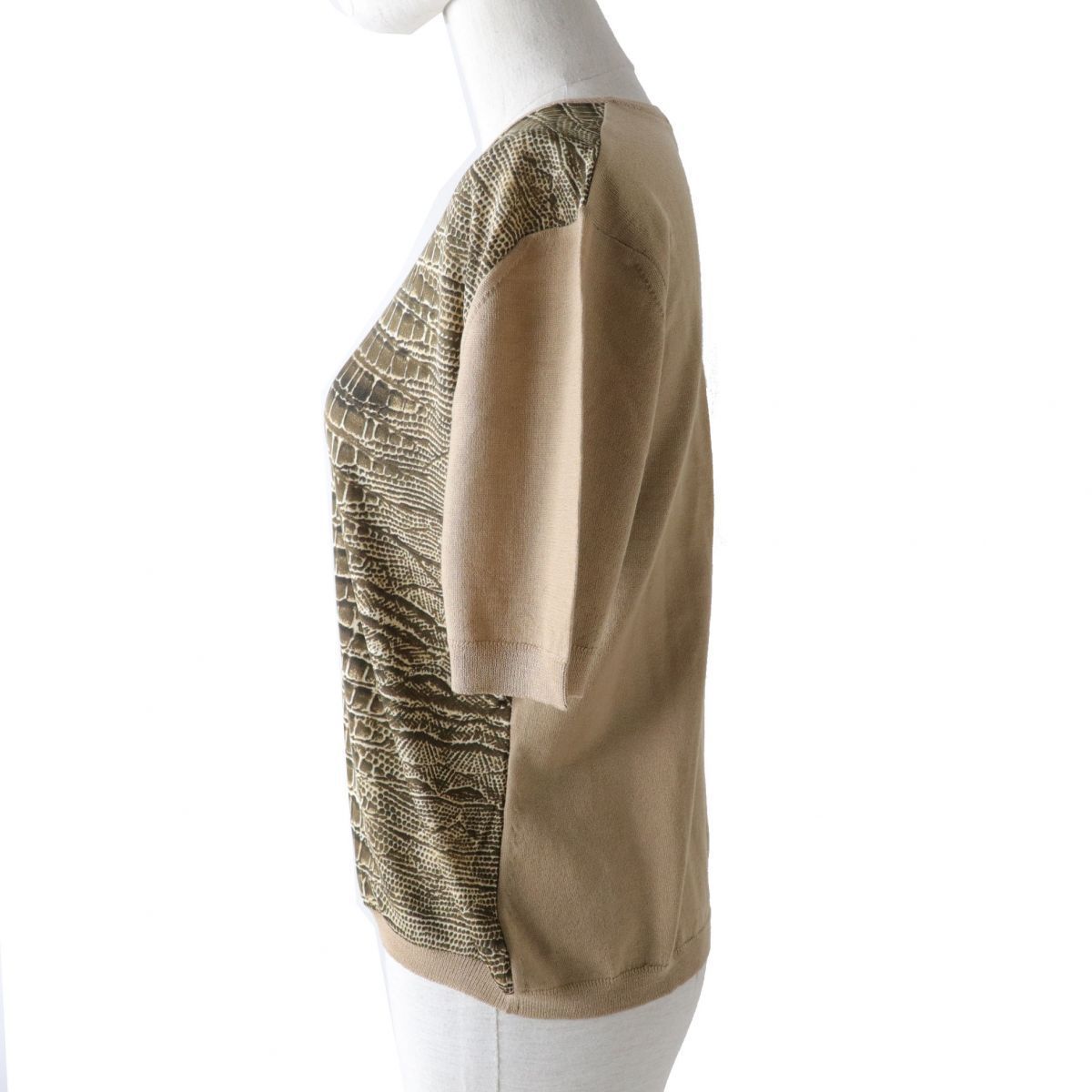 極美品◎正規 LEONARD レオナール レディース ウール100%×シルク100