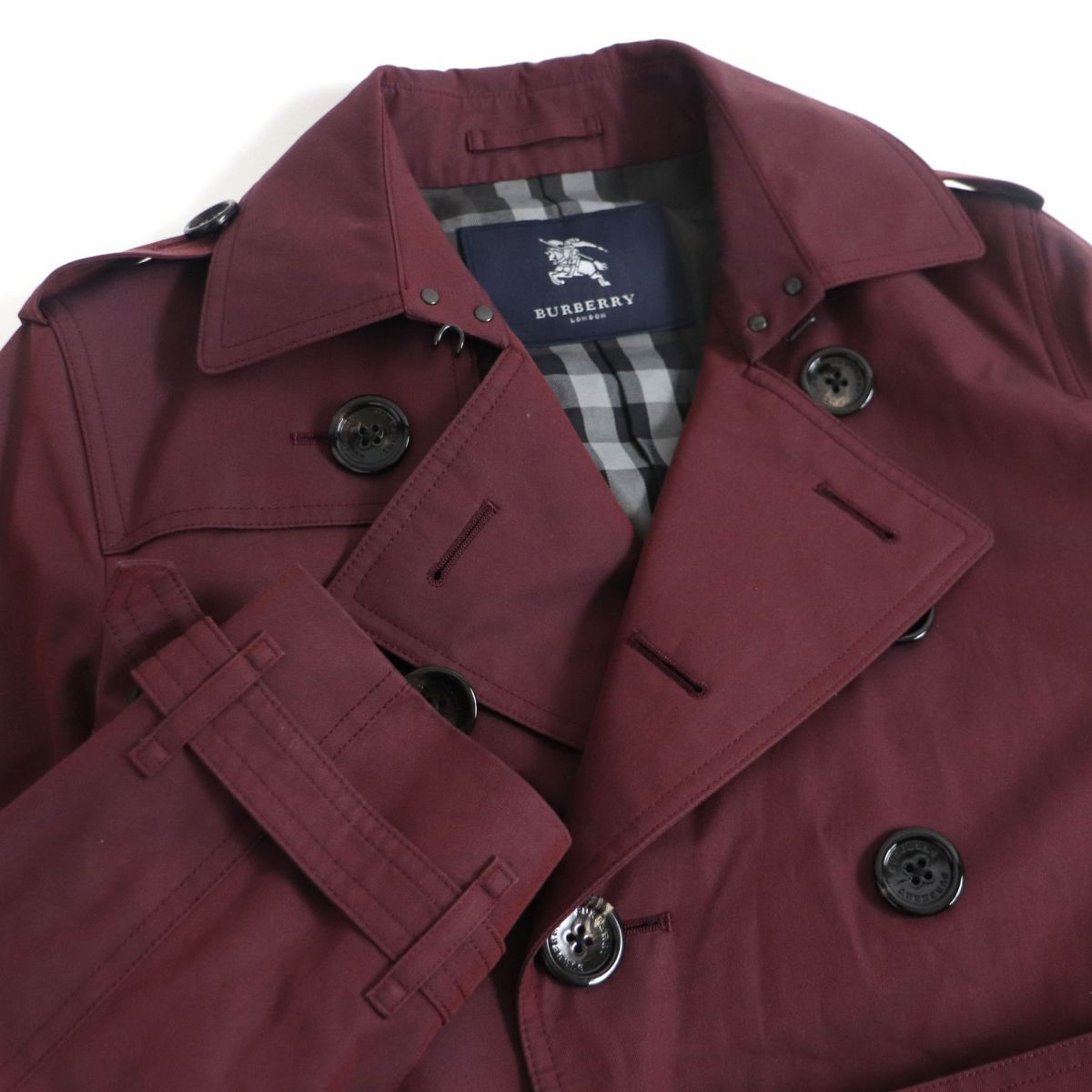 極美品□BURBERRY LONDON/バーバリーロンドン 裏地チェック柄 ロゴ