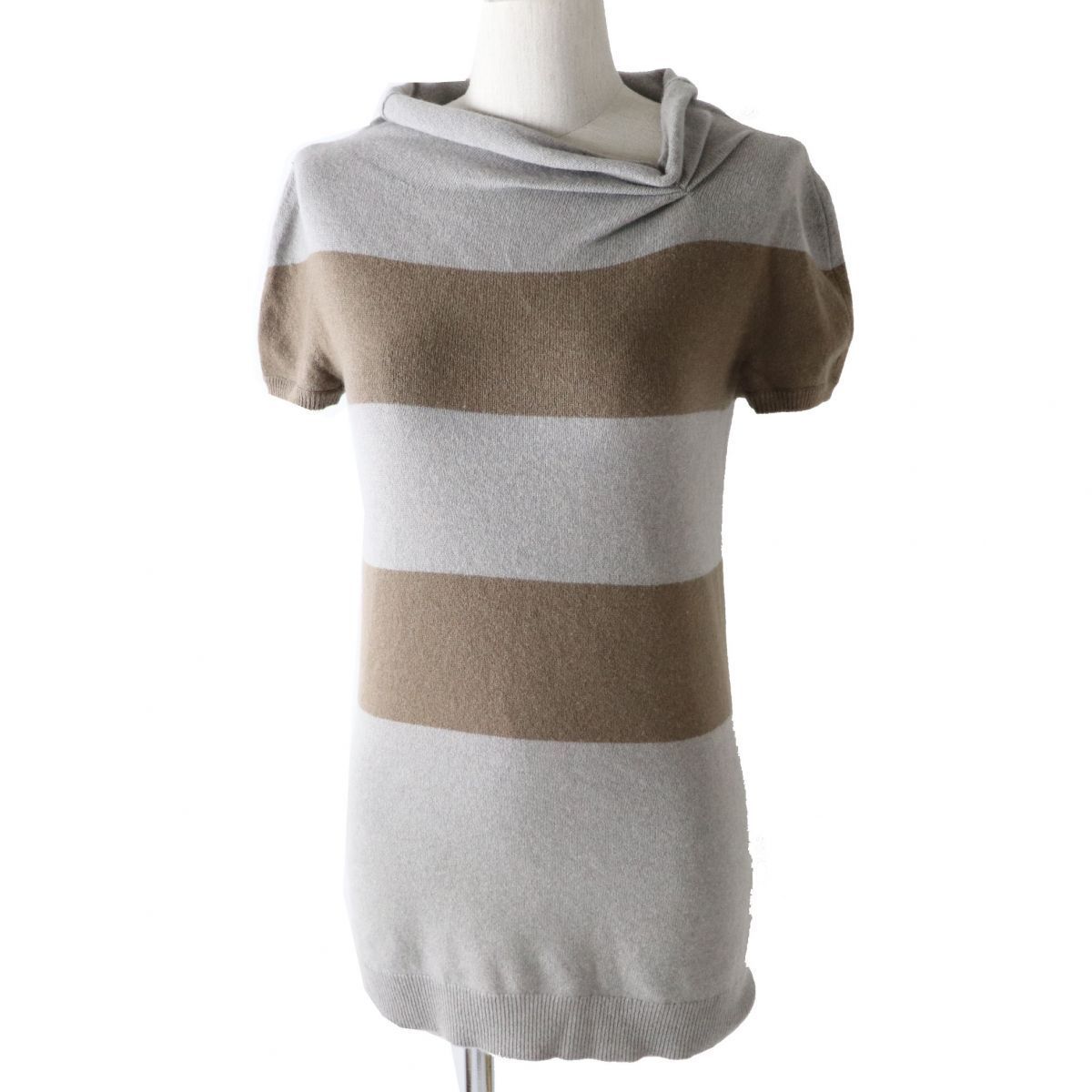 美品◎正規品 伊製 ブルネロクチネリ DK52347 カシミヤ100% 半袖