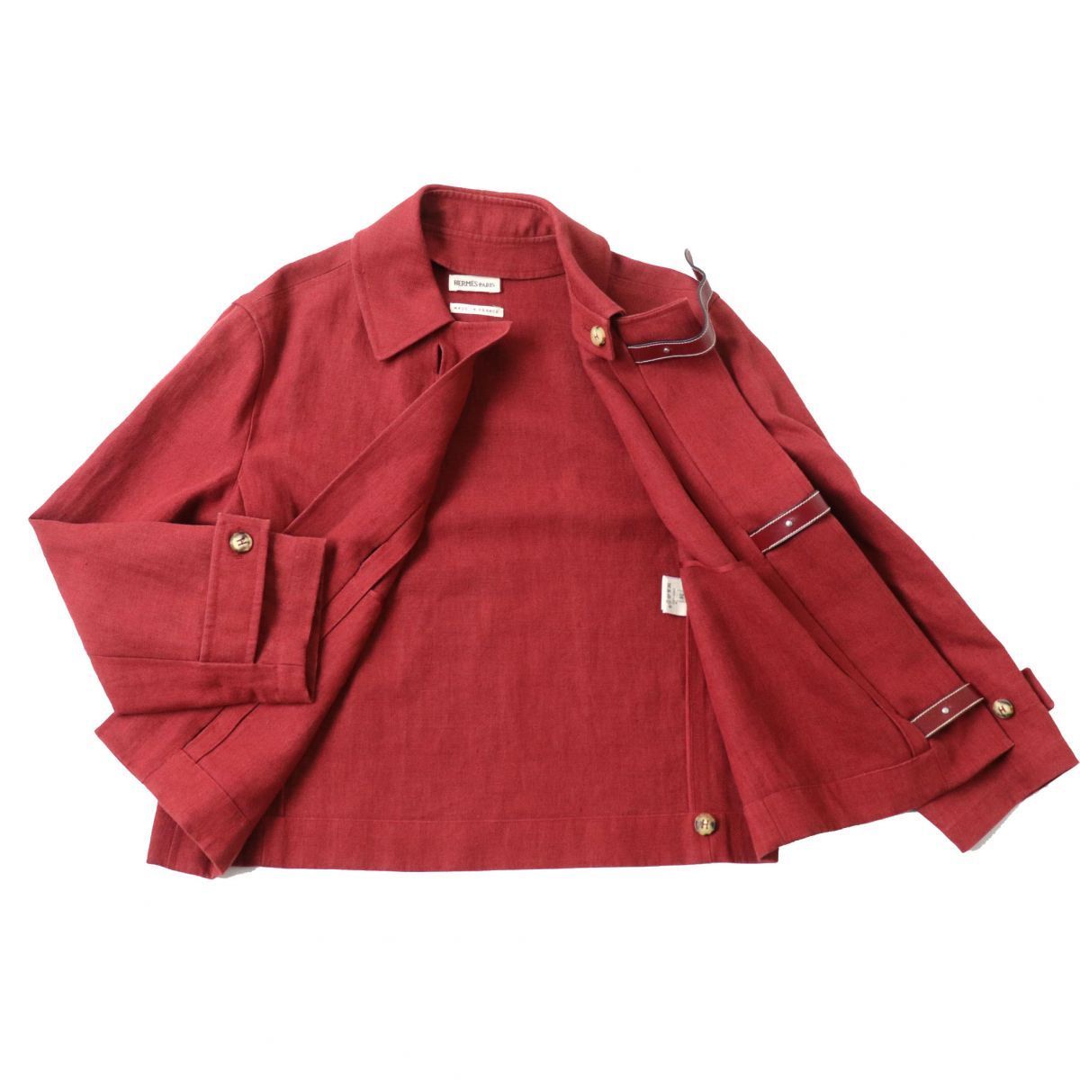 【極上美品】HERMESエルメス マルジェラ期リネン100%ロングジレベージュ 美品◎仏製 HERMES エルメス マルジェラ期 レディース リネン100