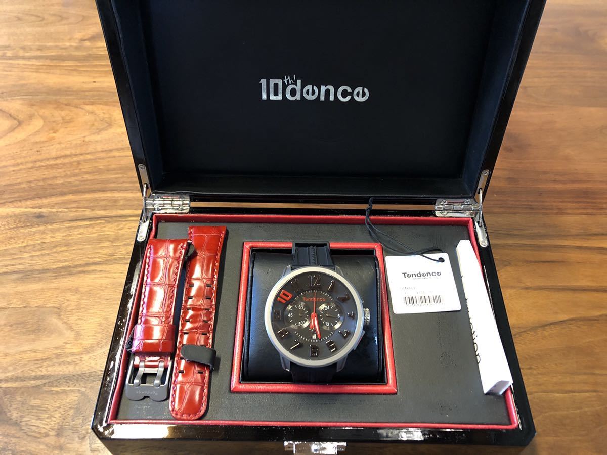 未使用品】10周年 TENDENCE テンデンス 限定品 替えベルト付 腕時計