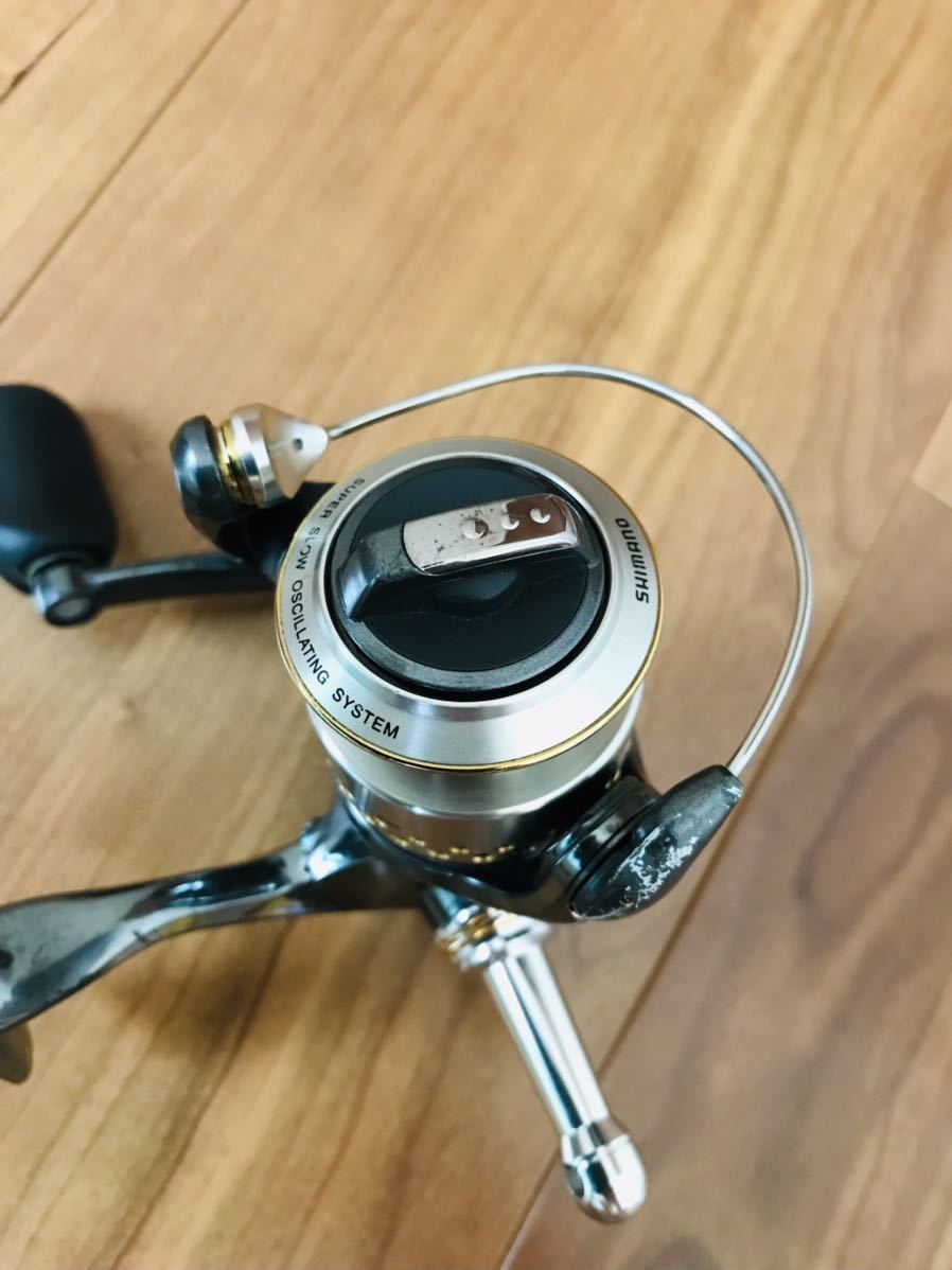 シマノ　ステラAR1000 回転良好　トラウト、バス、アジングに是非。1円から。SHIMANO STELLA AR1000 日本製 リールスタンド付_画像5