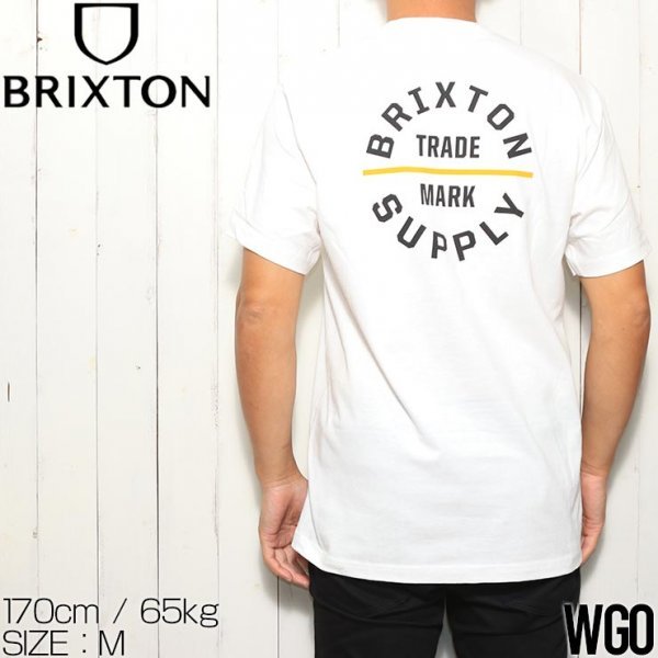 【送料無料】半袖Tシャツ バックプリントTEE BRIXTON ブリクストン OATH V S/S TEE 16410　WGO Sサイズ_画像1