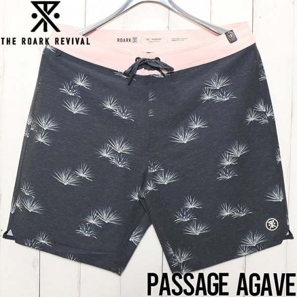 【送料無料】ボードショーツ ストレッッチショーツ THE ROARK REVIVAL PASSAGE AGAVE BOARDSHORTS 18インチレングス RB387 30インチ_画像1