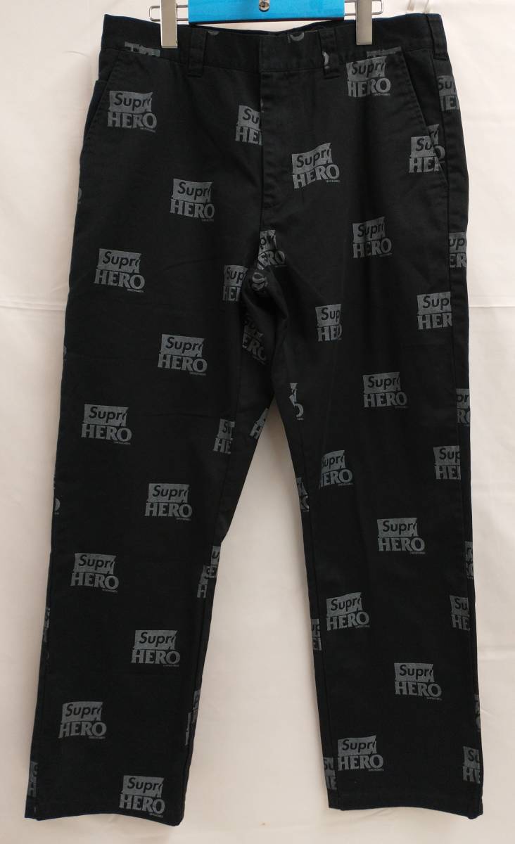 男女兼用 supreme ANTIHERO ワークパンツ アンタイヒーロー シュプ 34
