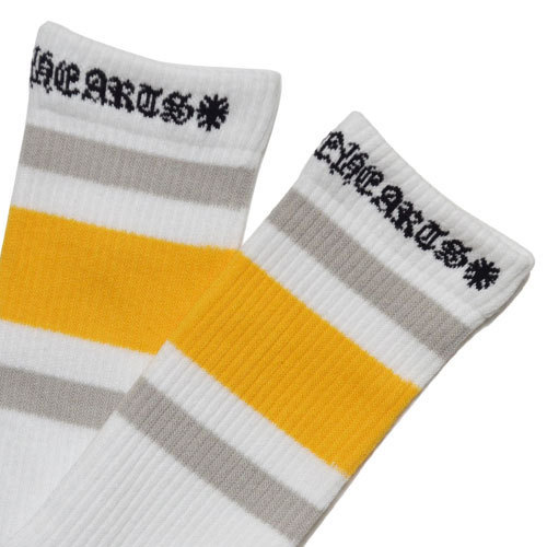 CHROME HEARTS / クロムハーツ】Classic Stripe Socks - Yellow / Grey