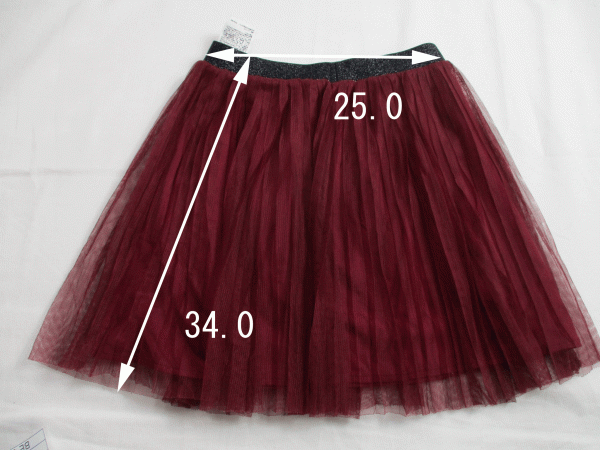 BE247[UNIQLO* Uniqlo ] подкладка стрейч chu-ru юбка в складку женщина . темно-красный 120