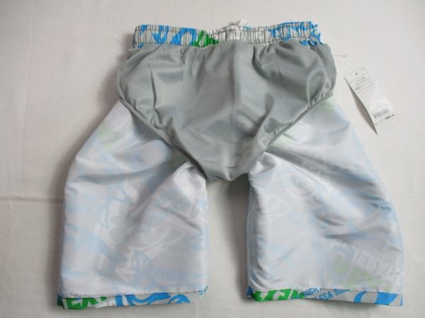 ZW180[TOPVALU* ион ] новый товар принт шорты для серфинга купальный костюм морская вода . бассейн мужчина . синий 140