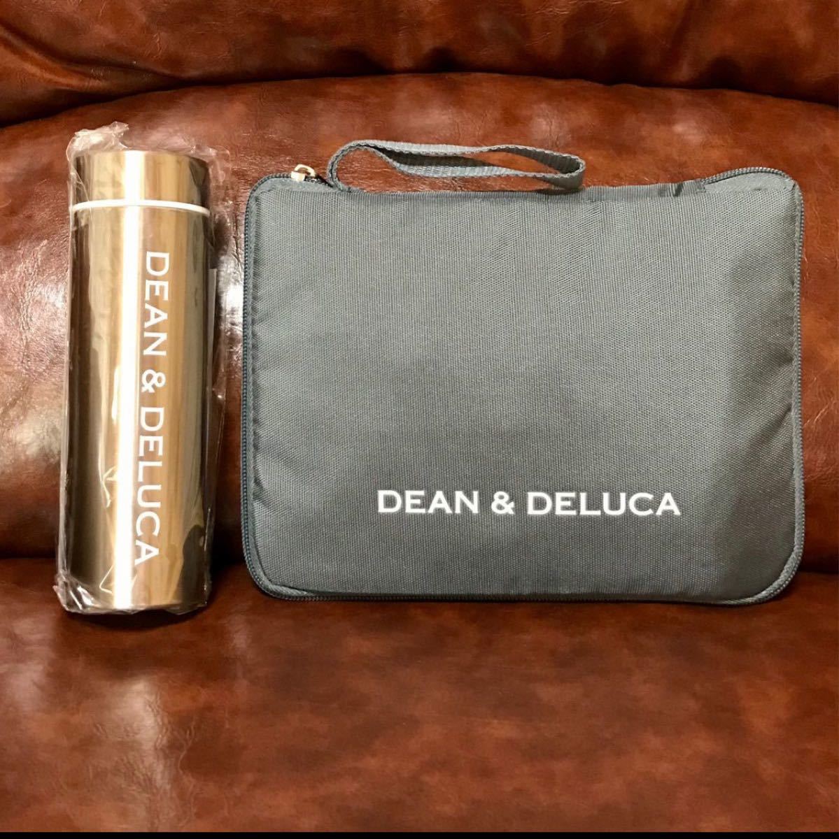 DEAN&DELUCA GLOW 8月号 付録 限定ステンレス ボトル＆レジカゴ買い物バッグ　 保冷バッグ 保冷剤