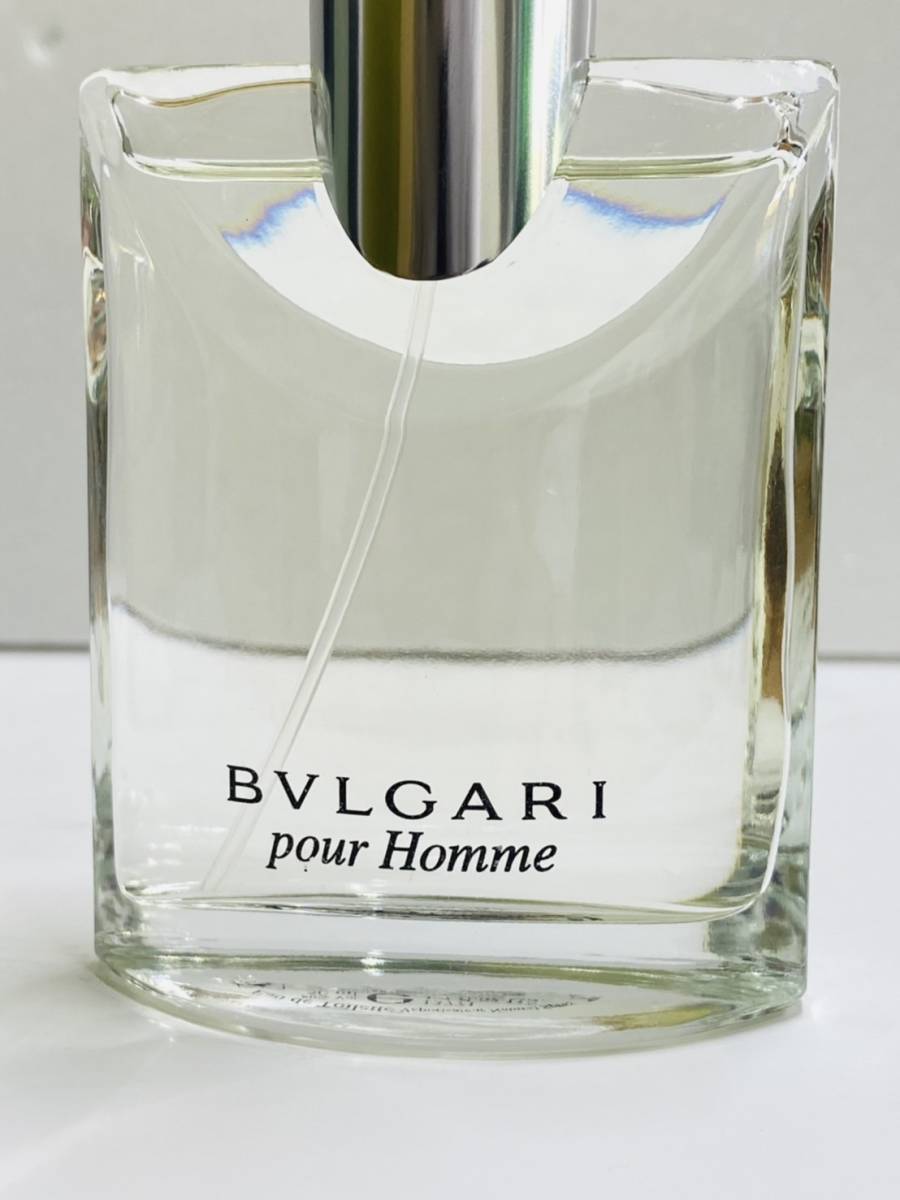 【OP4456】1円~ BVLGARI Pour Homme Eau de Toilette 50ml 1.7fl.oz.U.S ブルガリ プールオム オード トワレ 香水 開封済み 残量9割以上 _画像2