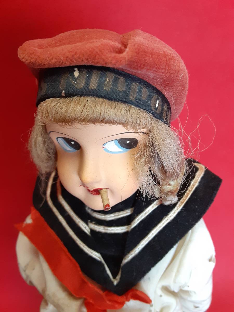 900円 史上最も激安 レディーマドロス人形 アンティーク人形 レトロ人形 フランス人形 昭和レトロ マドロス人形 セーラー人形 ポパイ